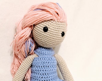 PATTERN ONLY, DOLLY. Crochet dolly, amigurumi dolly, soft dolly, soft toy, crochet pattern