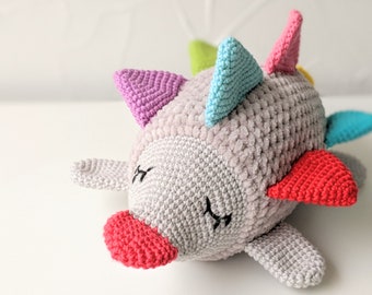 Crochet Hedgehog Sensory Baby Toy Pattern (PDF Download)
