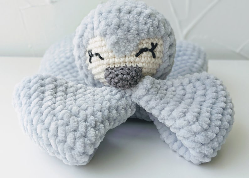 PATTERN ONLY, BABY Comforter bundle, crochet lovey, crochet sheep pattern, amigurumi lovey pattern penguin comforter pattern puffin patter image 6