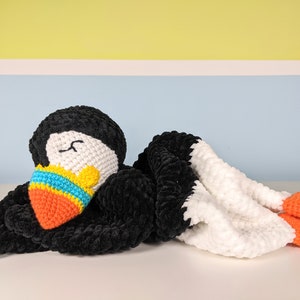 PATTERN ONLY, BABY Comforter bundle, crochet lovey, crochet sheep pattern, amigurumi lovey pattern penguin comforter pattern puffin patter image 5