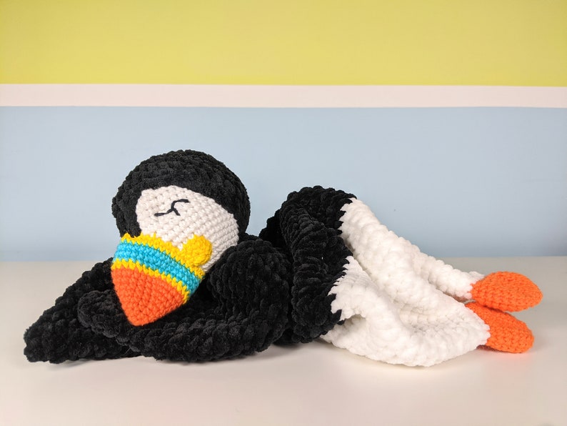 PATTERN ONLY, BABY Comforter bundle, crochet lovey, crochet sheep pattern, amigurumi lovey pattern penguin comforter pattern puffin patter image 5