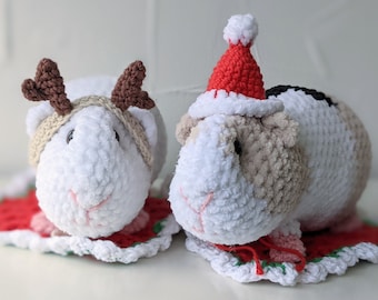 Guinea Pig Crochet Pattern: Christmas Amigurumi (PDF Pattern)