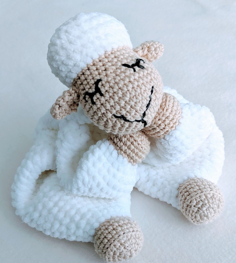 PATTERN ONLY, SLEEPY Comforter bundle, crochet lovey, crochet sheep pattern, amigurumi lovey pattern unicorn comforter pattern sheep patte image 5