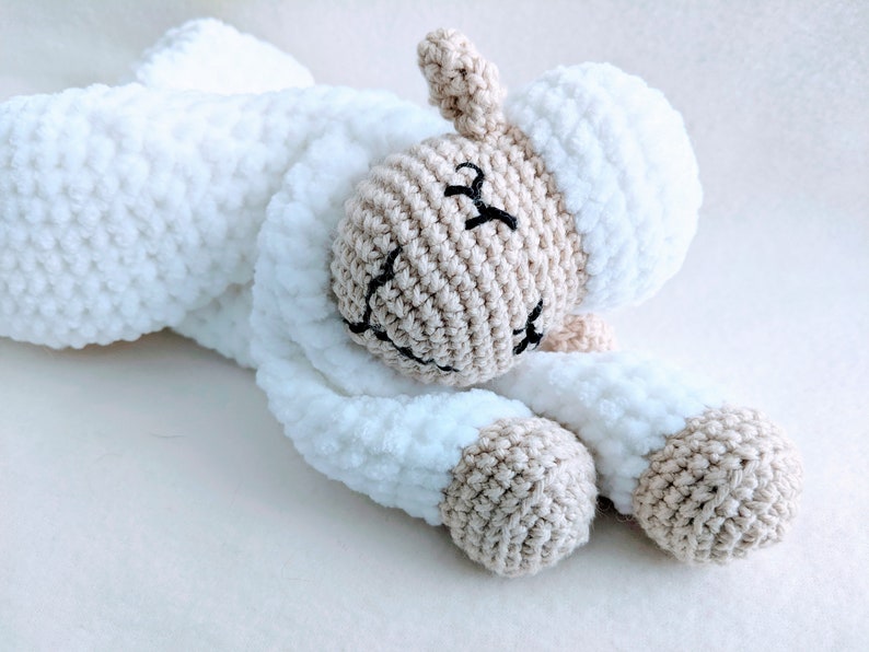PATTERN ONLY, SLEEPY Comforter bundle, crochet lovey, crochet sheep pattern, amigurumi lovey pattern unicorn comforter pattern sheep patte image 3