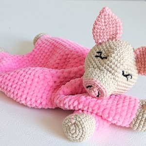 PATTERN ONLY, *SLEEPY* Pig Comforter, pig lovely, crochet pattern, amigurumi comfroter pattern, amigurumi pig pattern, pig toy, pig crochet