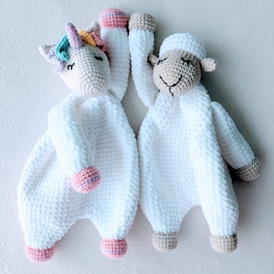 MUSTER NUR, *SLEEPY* Tröster Bundle, häkeln Lovey, Häkel Schaf Muster, Amigurumi Lovey Muster Einhorn Tröster Muster Schaf Muster