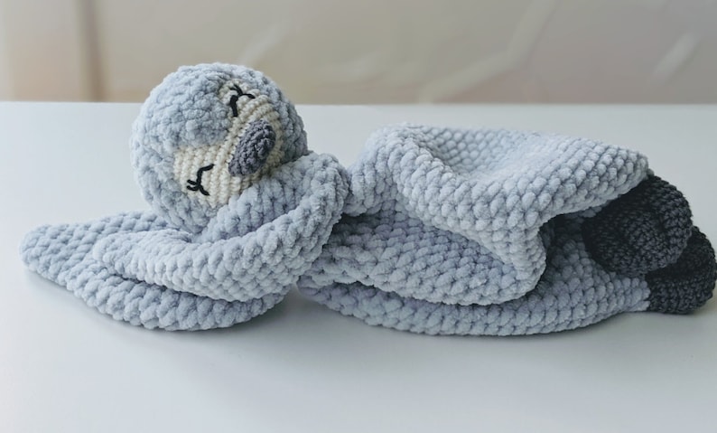 PATTERN ONLY, BABY Comforter bundle, crochet lovey, crochet sheep pattern, amigurumi lovey pattern penguin comforter pattern puffin patter image 9