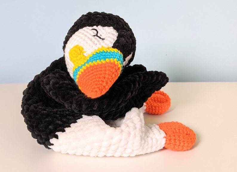 PATTERN ONLY, BABY Comforter bundle, crochet lovey, crochet sheep pattern, amigurumi lovey pattern penguin comforter pattern puffin patter image 3