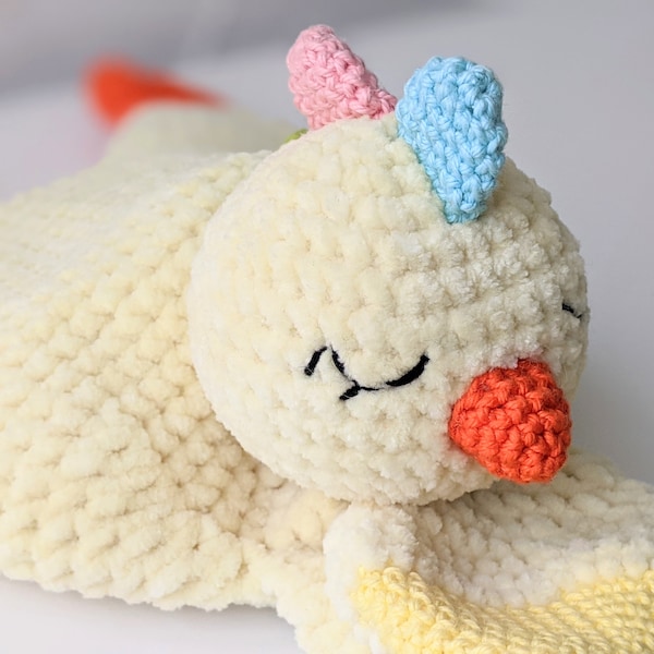 PATTERN ONLY, *BABY* Chick Comforter, crochet chicken, crochet pattern, crochet snuggler pattern, amigurumi lovey, crochet lovey pattern