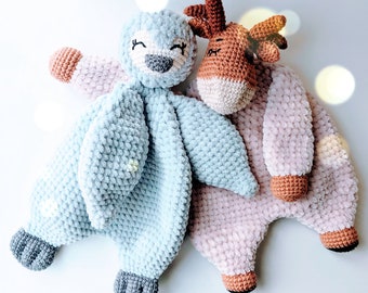 Crochet Penguin & Reindeer Lovey Pattern: Amigurumi Christmas Bundle (PDF Pattern)