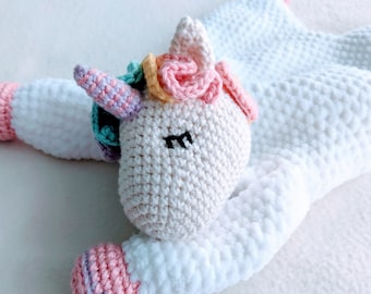 Crochet Sleepy Unicorn Comforter PATTERN: Amigurumi Plush Toy (PDF Pattern)
