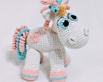 PATTERN ONLY, crochet unicorn, amigurumi toy pattern, Crochet doll pattern, crochet pattern, curly unicorn pattern, amigurumi pattern