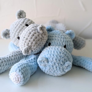 PATTERN ONLY, Hippo Comforter, crochet hippo, crochet pattern, amigurumi comfroter pattern, amigurumi lovey, crochet lovey pattern