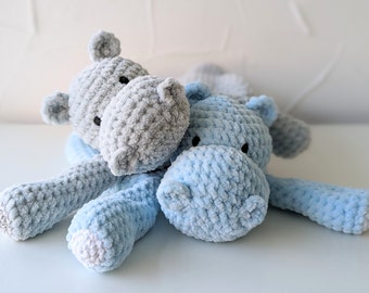 Crochet Hippo Comforter Pattern: Amigurumi Lovey (PDF Pattern)