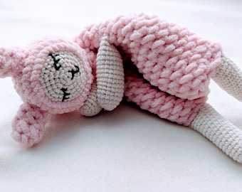 PATTERN ONLY, crochet comforter, crochet lovey, crochet teddy pattern, amigurumi comfroter, amigurumi lovey, new baby gift, baby girl