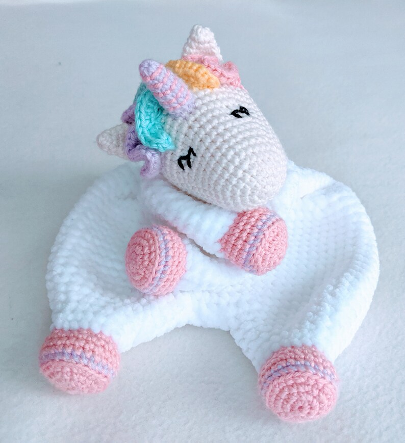 PATTERN ONLY, SLEEPY Comforter bundle, crochet lovey, crochet sheep pattern, amigurumi lovey pattern unicorn comforter pattern sheep patte image 6