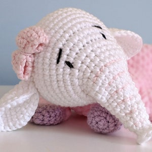 PATTERN ONLY, *CUDDLY* Elephant Comforter crochet lovey crochet elephant pattern amigurumi lovey pattern elephant comforter pattern snuggler