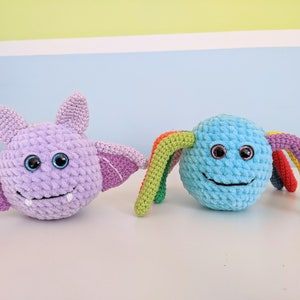 PATTERN ONLY, Crochet bat, crochet spider, crochet bat pattern, amigurumi bat pattern, halloween amigurumi, amigurumi spider pattern, bat