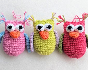 PATTERN ONLY, crochet owl, crochet toy, crochet decor, amigurumi owl, amigurumi pattern, new baby gift, baby girl