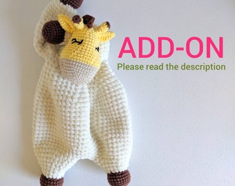 Giraffe Comforter Crochet Pattern: Amigurumi Lovey ADD-ON (PDF Pattern)