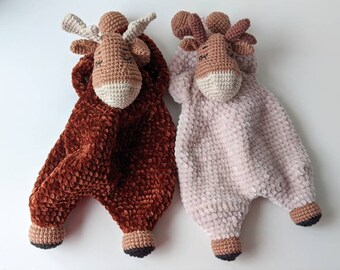 Crochet Moose and Reindeer Comforter Pattern: Sleepy Amigurumi (PDF Pattern)