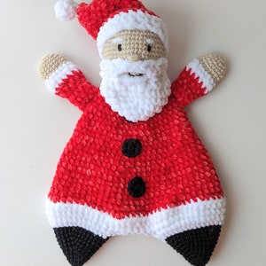 PATTERN ONLY, *CUDDLY* Santa Comforter, crochet lovey, crochet santa pattern, amigurumi lovey pattern, Christmas santa lovey pattern, santa