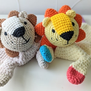 PATTERN ONLY *CUDDLY* Lion Comforter crochet lovey  crochet lion pattern, amigurumi lovey pattern lion comforter pattern lion lovey snuggler