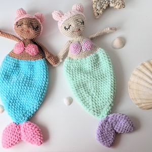 PATTERN ONLY, Mermaid Comforter, crochet lovely, crochet mermaid pattern, amigurumi lovey pattern, amigurumi mermaid pattern, mermaid lovey