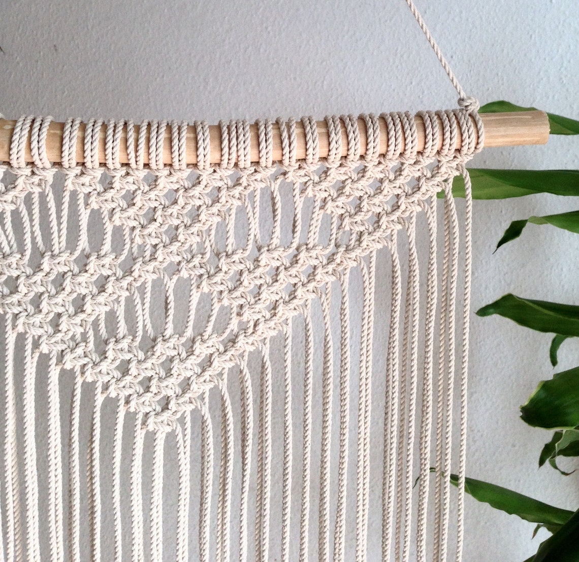 Triangle Macrame Wall Hanging Modern Macrame Wall Decor Etsy