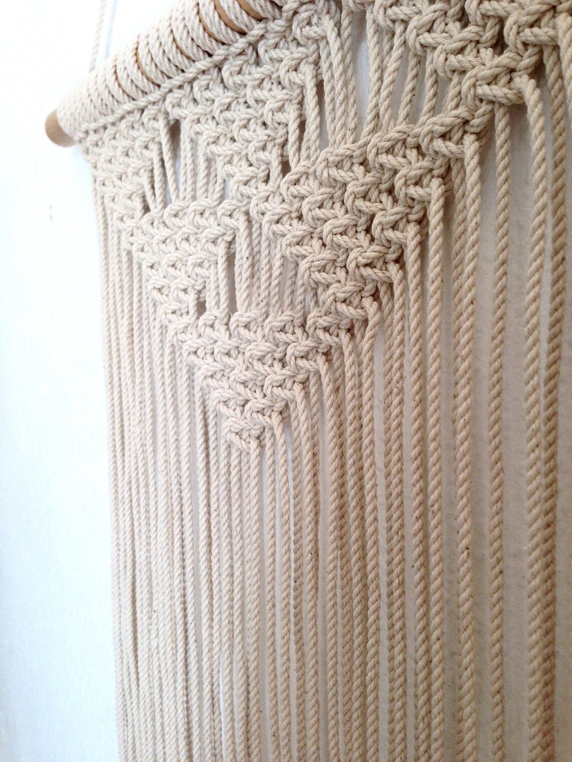 Triangle Macrame Wall Hanging Modern Macrame Wall Decor Etsy