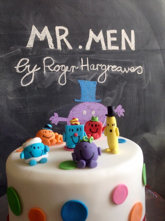 Mr Men Cake Decorations Etsy