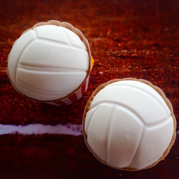 Volleyball cupcake Topper