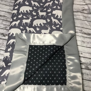 Custom Themed Satin Edged - Double Sided Baby Blanket