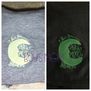 Custom I love to the moon and back embroidered bib or burp cloth