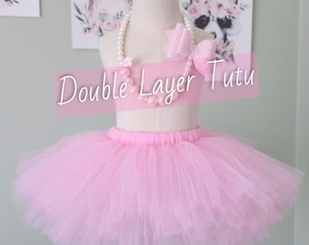 Custom Double Layer Tutu - Birthday Tutu, Tutu Skirt, Flower Girl Tutu, First Birthday Tutu, Tutu, Girls 1st Birthday Tutu