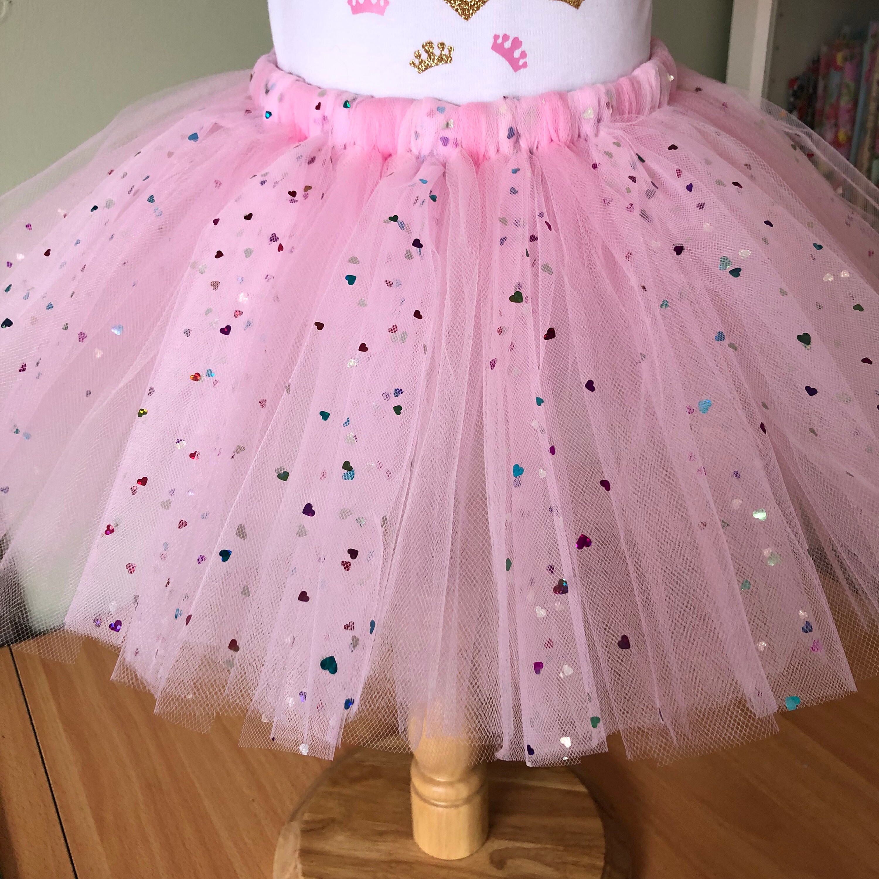 1st Birthday Outfit Pink Multi Colour Hearts First Birthday | Etsy