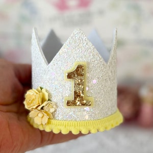 Lemon Birthday Crown | Party Crown | First Birthday Hat | Pom Pom Hat | 1st Birthday Crown | Cake Smash | Birthday Crown | Flower Crown