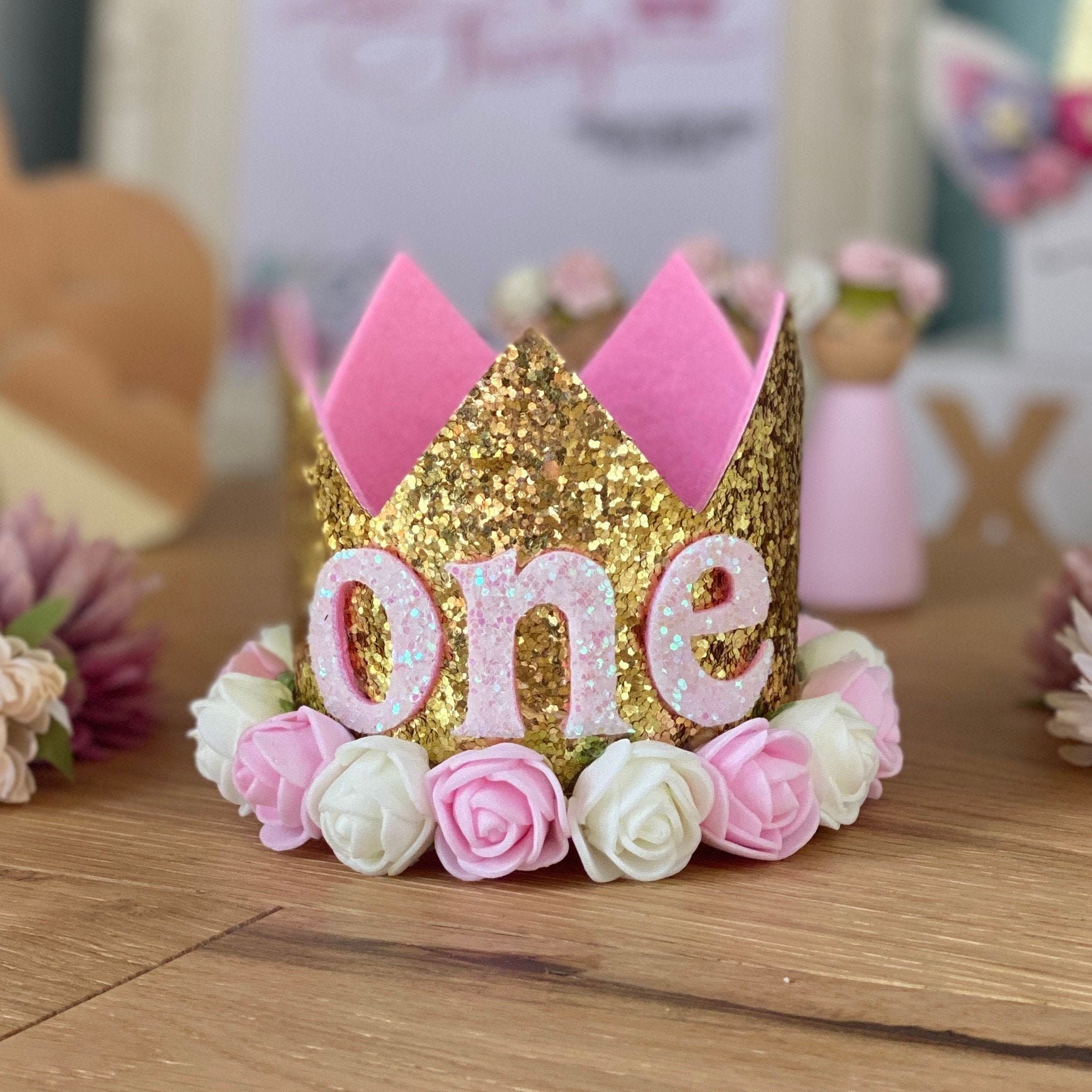ABOOFAN 36 Pcs Diy Crown Hat Kids Knitted Cap Gold Prop Birthday Party
