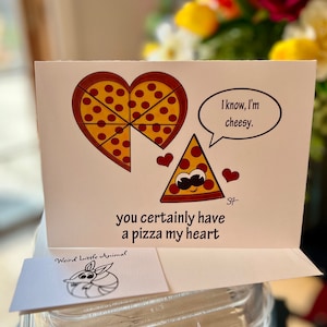 Pizza My Heart (biglietto d'auguri 5x7 con busta) (SPEDIZIONE GRATUITA NEGLI USA)