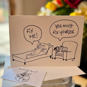 Therapie. (5x7 Grußkarte mit Umschlag) (KOSTENLOSER VERSAND)