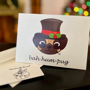 Bah Hum-PUG (5x7 Greeting Card with Envelope)
