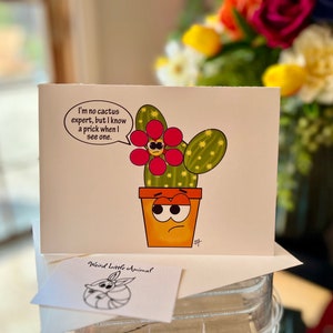 ¡Qué idiota! (Tarjeta de felicitación de 5 x 7 con sobre) (ENVÍO GRATUITO A EE. UU.)