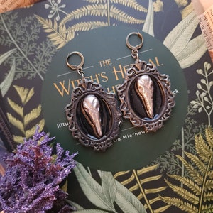 RAVEN SKULL Victorian Earrings