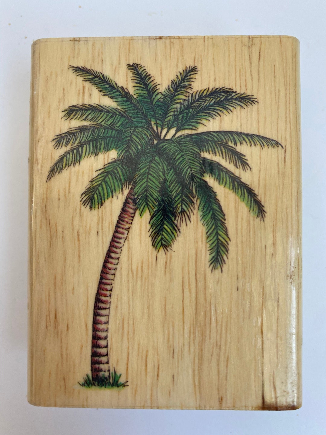 Palm Tree Rubber Stamp Block - Etsy