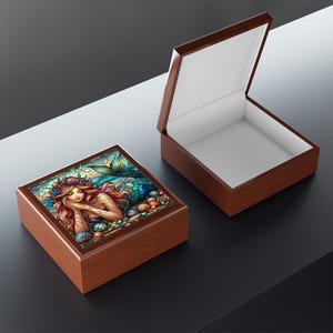 Mermaid Jewelry Box, Elegant Storage for Rings & Necklaces, Fantasy Gift for Ocean Lovers, Home DecorMermaid, Birthday Present,Jewelry Box