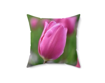 Almohada cuadrada de poliéster hilado
