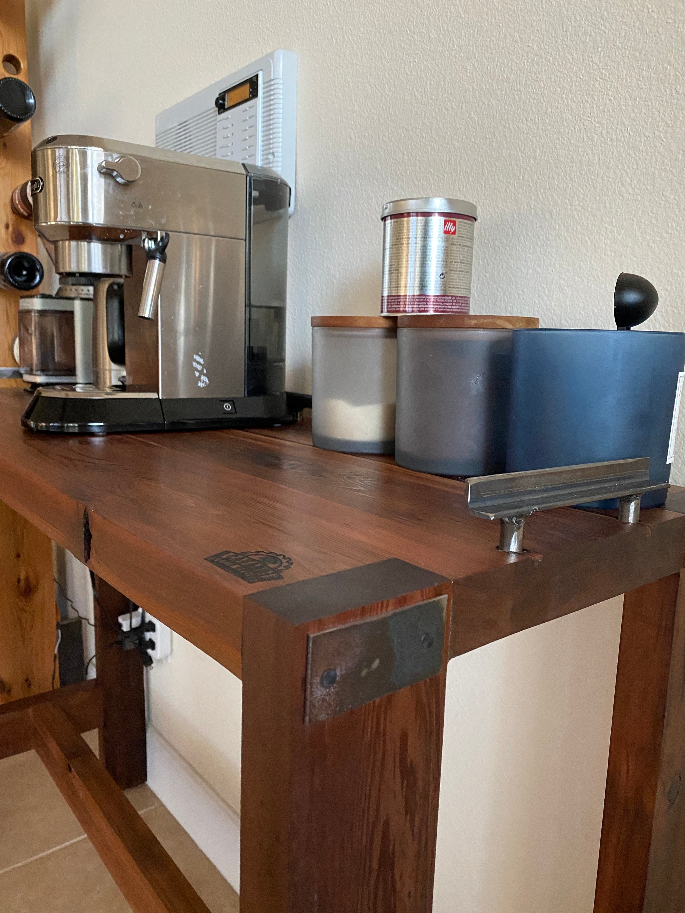 Kitchen Wood Table Coffee Station Wood Table Coffee Bar Etsy