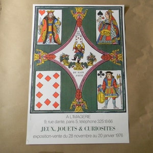 Jeux, Jouets & Curiosites 1976 Original Vintage Exhibition Poster Paris, France