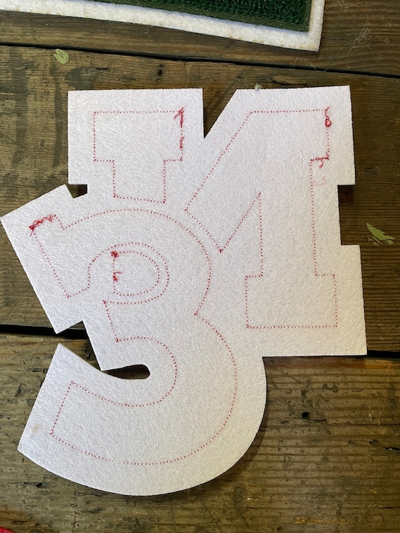 Large Varsity Letter Chenille Felt Patch. NOS New… - image 2