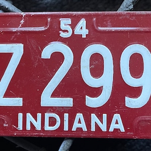 Mn plaque d'mmatrculaton vntage ndana 1976 souvenr blanc bleu pette étquette en étan